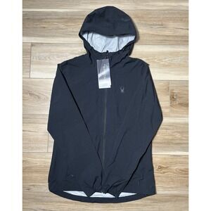 NWT Spyder Ardent Shell Windbreaker Black Jacket - Women Size Small